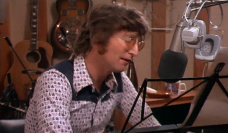 John Lennon in studio, 1971