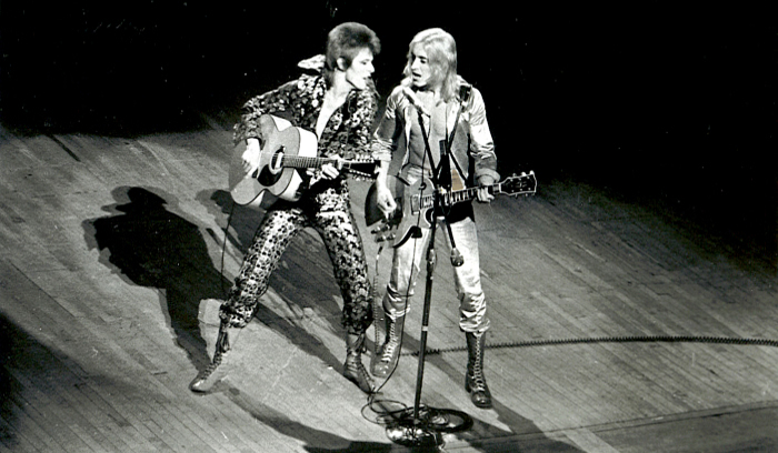 David Bowie and Mick Ronson