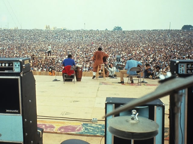 Woodstock from behind the stage